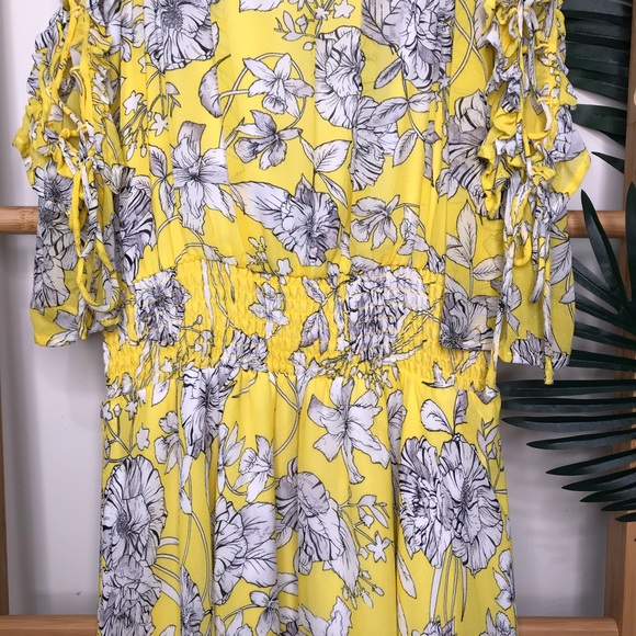 SOLD Seed Heritage Yellow Floral Tie Dress 8 - Picture 8 of 16